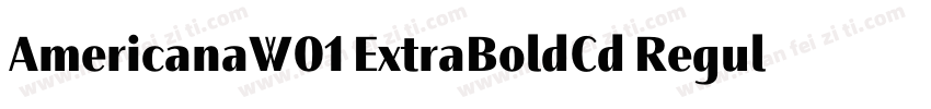 AmericanaW01 ExtraBoldCd Regular字体转换
